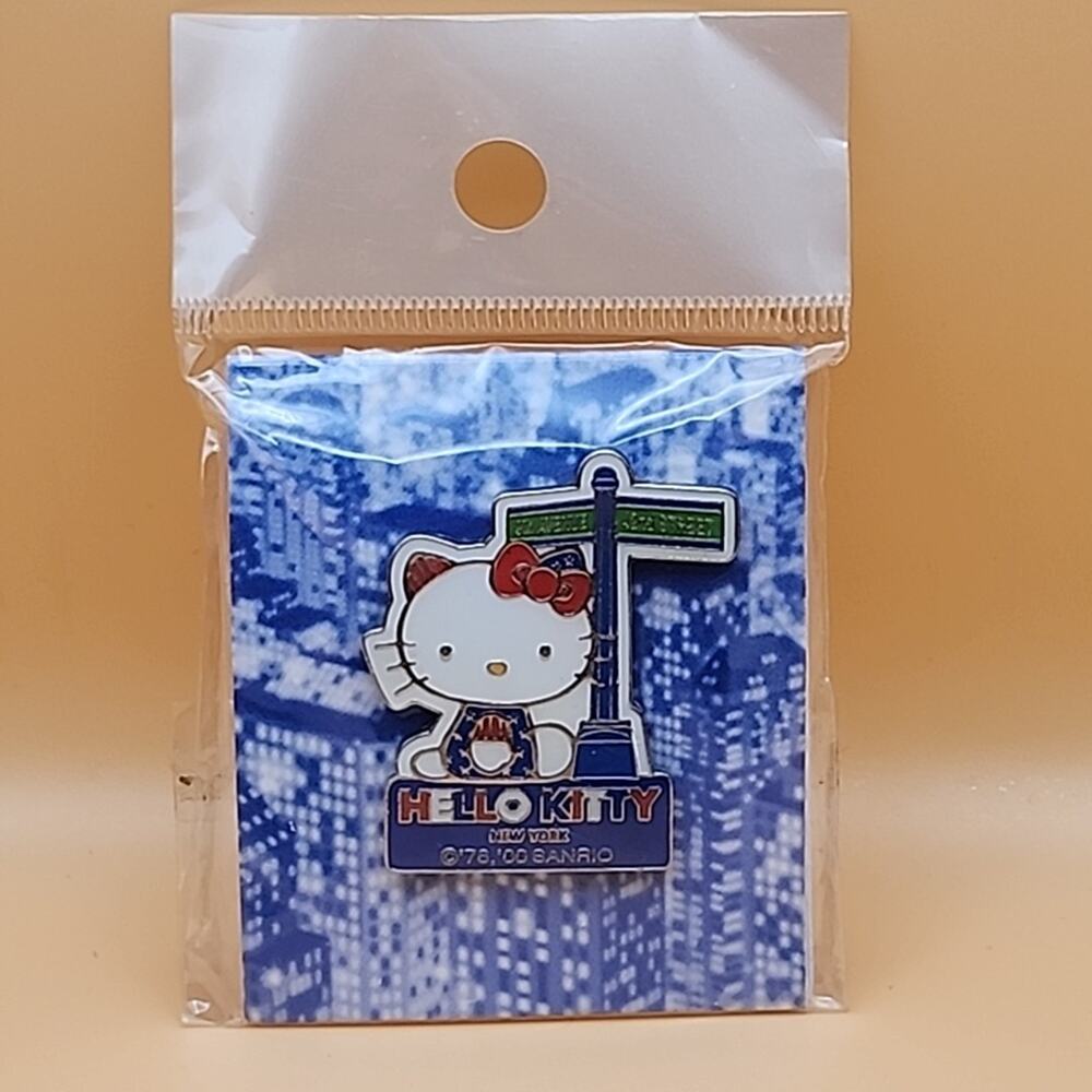Hello Kitty New York Street Sign Enamel Pin Sealed 2000 NEW OLD STOCK